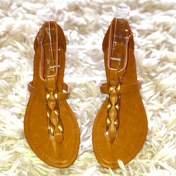 Cognac Sandals - Picture 2 of 2